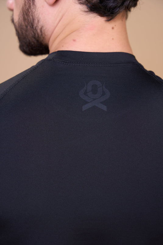 Translation missing: en.Camiseta Masculina Térmica UV+ Preto Ox Horns Ref 7539