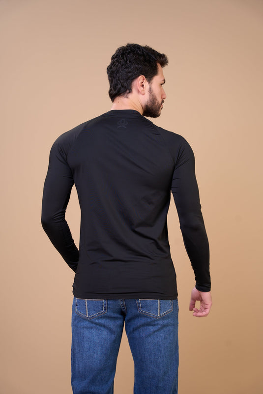 Translation missing: en.Camiseta Masculina Térmica UV+ Preto Ox Horns Ref 7539