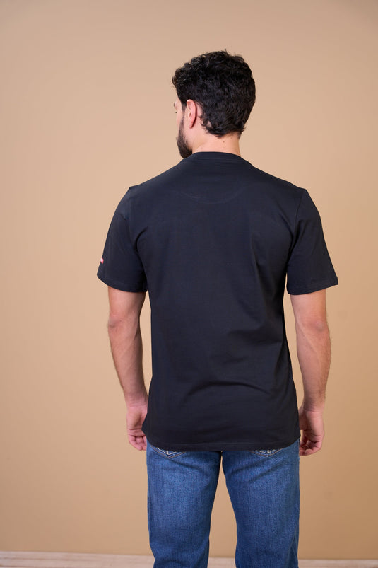 Translation missing: en.Camiseta Masculina Authentic Brand Preta Ox Horns Ref 1908