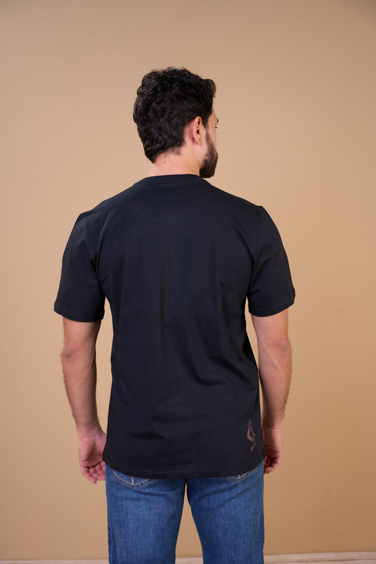 Translation missing: en.Camiseta Masculina  Wild Preta Ox Horns Ref 1909