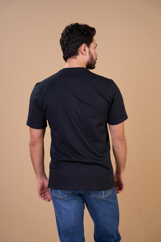 Translation missing: en.Camiseta Masculina Country Side Preta Ox Horns Ref 1913