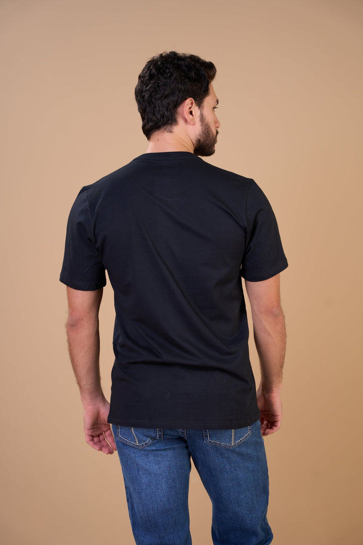 Translation missing: en.Camiseta Masculina Country Side Preta Ox Horns Ref 1913