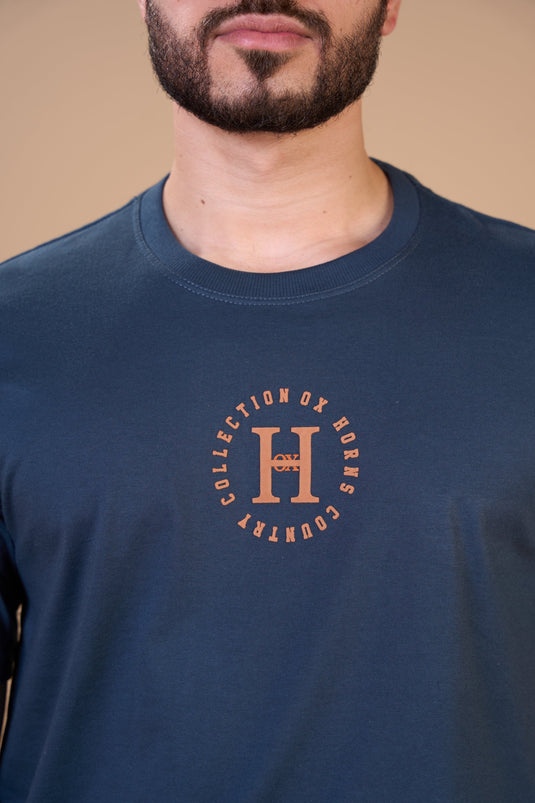 Translation missing: en.Camiseta Masculina Country Collection Chumbo Ox Horns Ref 1914