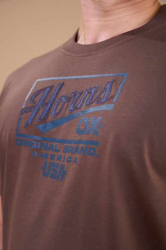Translation missing: en.Camiseta Masculina Original Brand Marrom Ox Horns Ref 1915