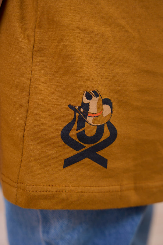 Translation missing: en.Camiseta Infantil Masculina Desert Caramelo Ox Horns Ref 5377