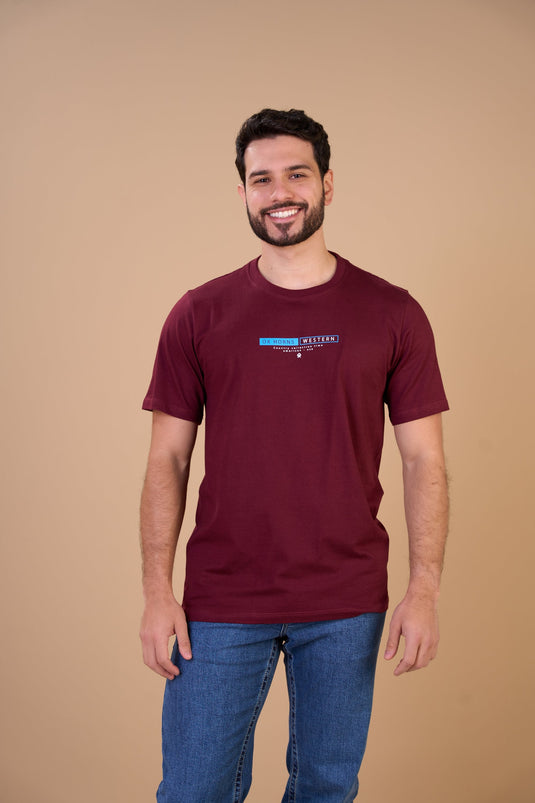 Translation missing: en.Camiseta Masculina American - USA Vinho Ox Horns Ref 1918
