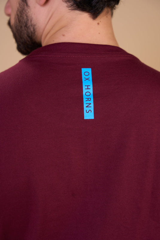 Translation missing: en.Camiseta Masculina American - USA Vinho Ox Horns Ref 1918