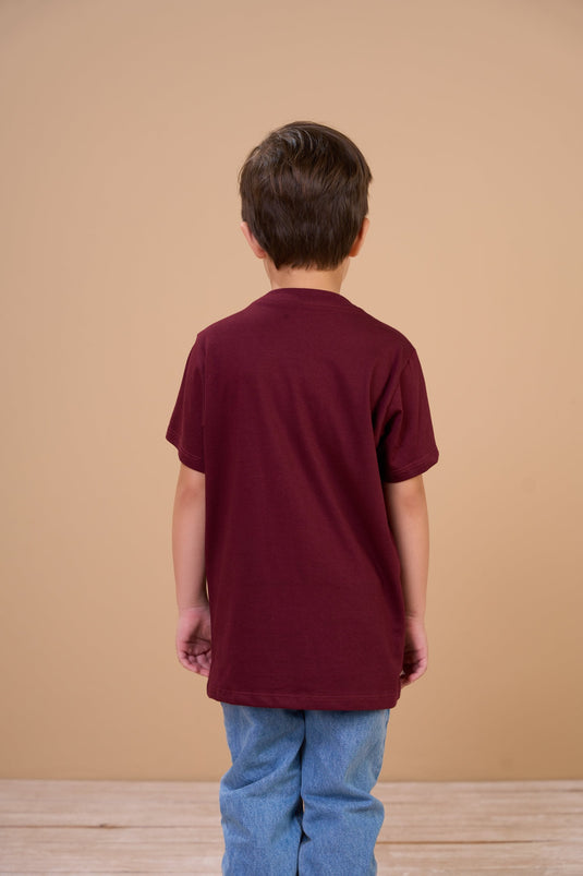 Translation missing: en.Camiseta Infantil Masculina It's a Country World Vinho Ox Horns Ref 5369