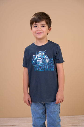 Translation missing: en.Camiseta Infantil Masculina Harvest Time Chumbo Ox Horns Ref 5375