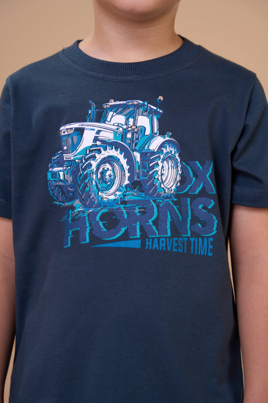 Translation missing: en.Camiseta Infantil Masculina Harvest Time Chumbo Ox Horns Ref 5375
