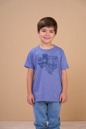 Translation missing: en.Camiseta Infantil Masculina Western Texas Jeans Ox Horns Ref 5371
