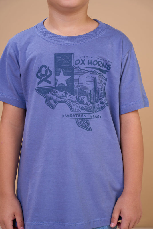 Translation missing: en.Camiseta Infantil Masculina Western Texas Jeans Ox Horns Ref 5371