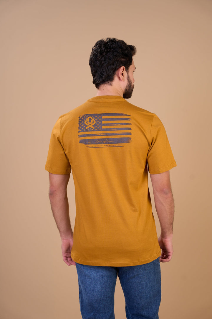 Translation missing: en.Camiseta Masculina Western Edition Caramelo Ox Horns Ref 1921