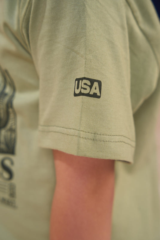 Translation missing: en.Camiseta Infantil Masculina Time West Oliva Desert Ox Horns Ref 5374