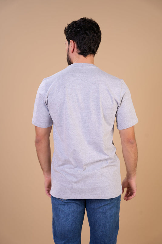 Translation missing: en.Camiseta Masculina Rural Life Cinza Mescla Ox Horns Ref 1922