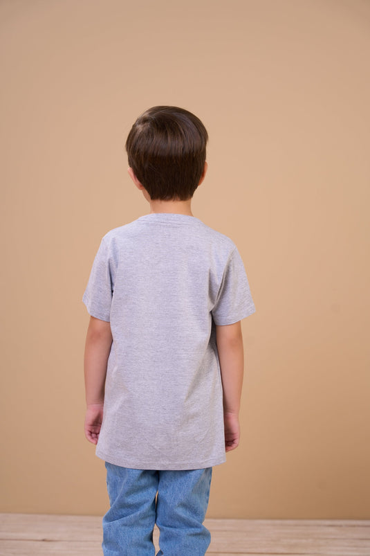 Translation missing: en.Camiseta Infantil Masculina Rural Life Cinza Mescla Ox Horns Ref 5372