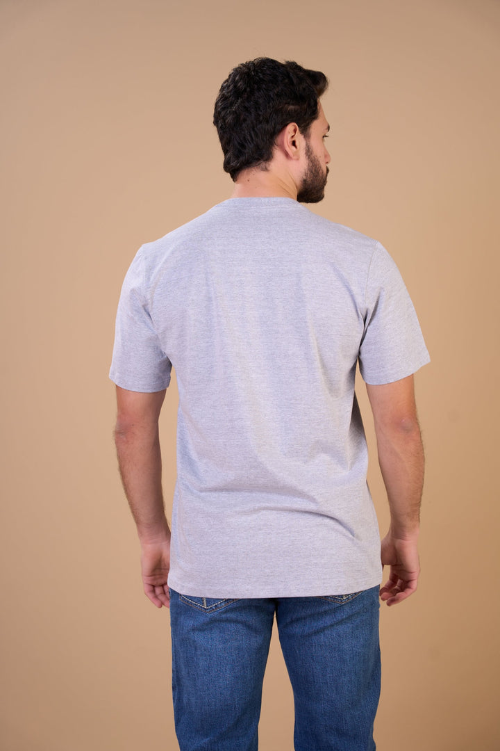 Translation missing: en.Camiseta Masculina X - American Cinza Mescla Ox Horns Ref 1923