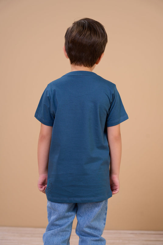 Translation missing: en.Camiseta Infantil Masculina Ride Free Petróleo Ox Horns Ref 5373