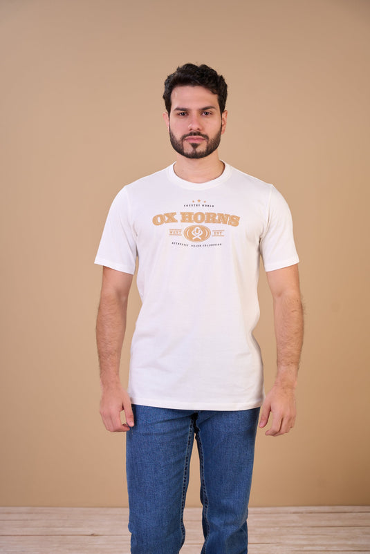 Translation missing: en.Camiseta Masculina Country World Off White Ox Horns Ref 1924