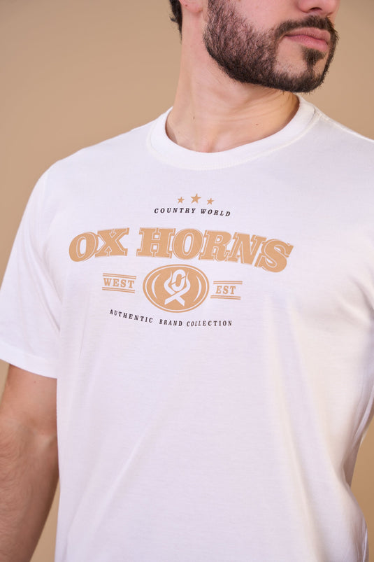 Translation missing: en.Camiseta Masculina Country World Off White Ox Horns Ref 1924