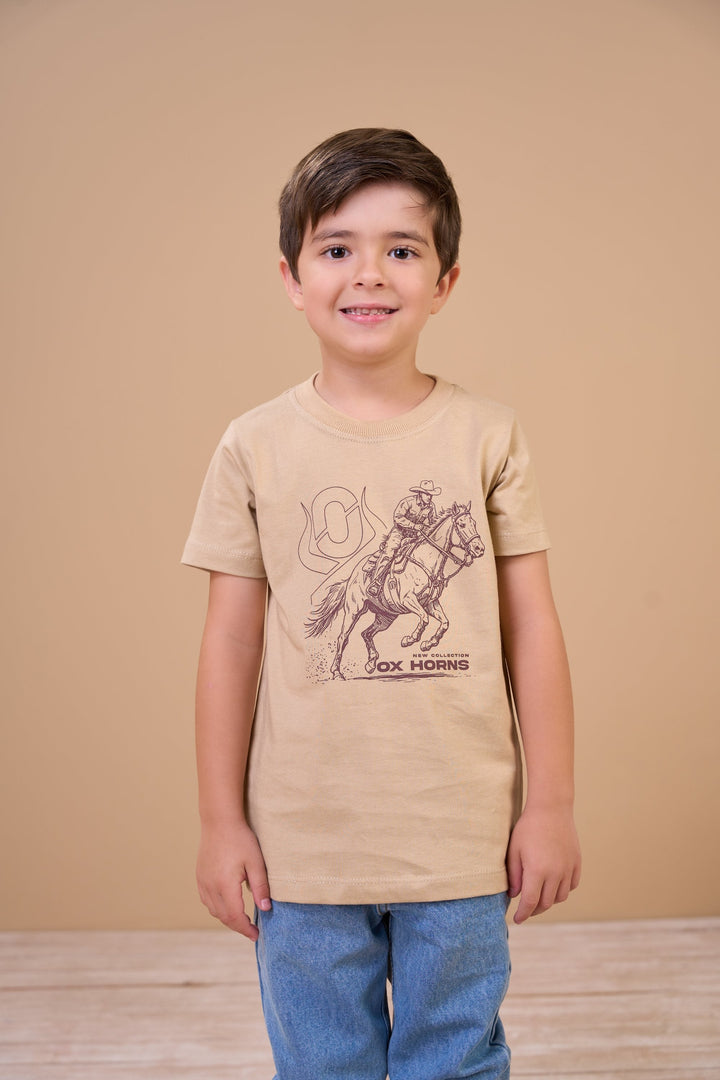 Translation missing: en.Camiseta Infantil Masculina New Collection Nude Ox Horns Ref 5376