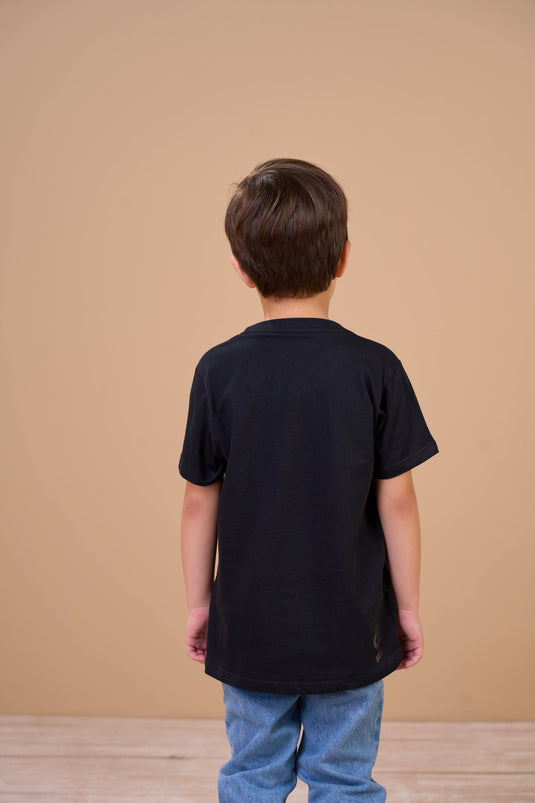 Translation missing: en.Camiseta Infantil Masculina Wild Preta Ox Horns Ref 5368