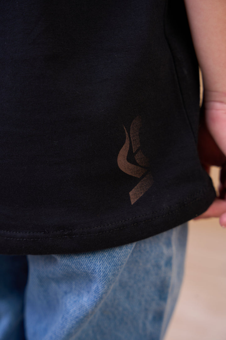 Translation missing: en.Camiseta Infantil Masculina Wild Preta Ox Horns Ref 5368