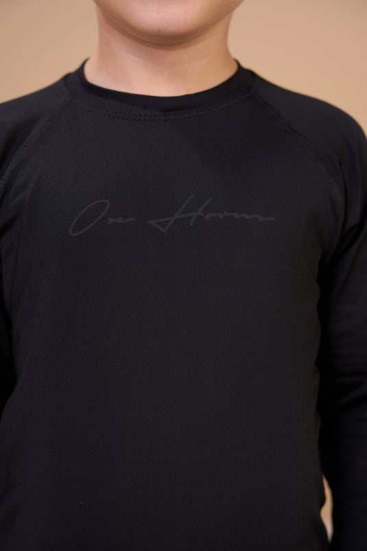 Translation missing: en.Camiseta Infantil Masculina Térmica UV+ Preto Ox Horns Ref 7545