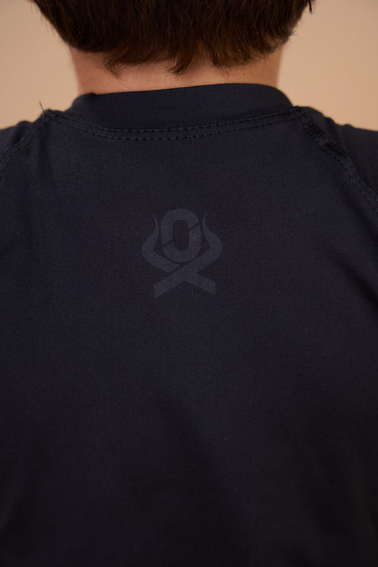 Translation missing: en.Camiseta Infantil Masculina Térmica UV+ Preto Ox Horns Ref 7545