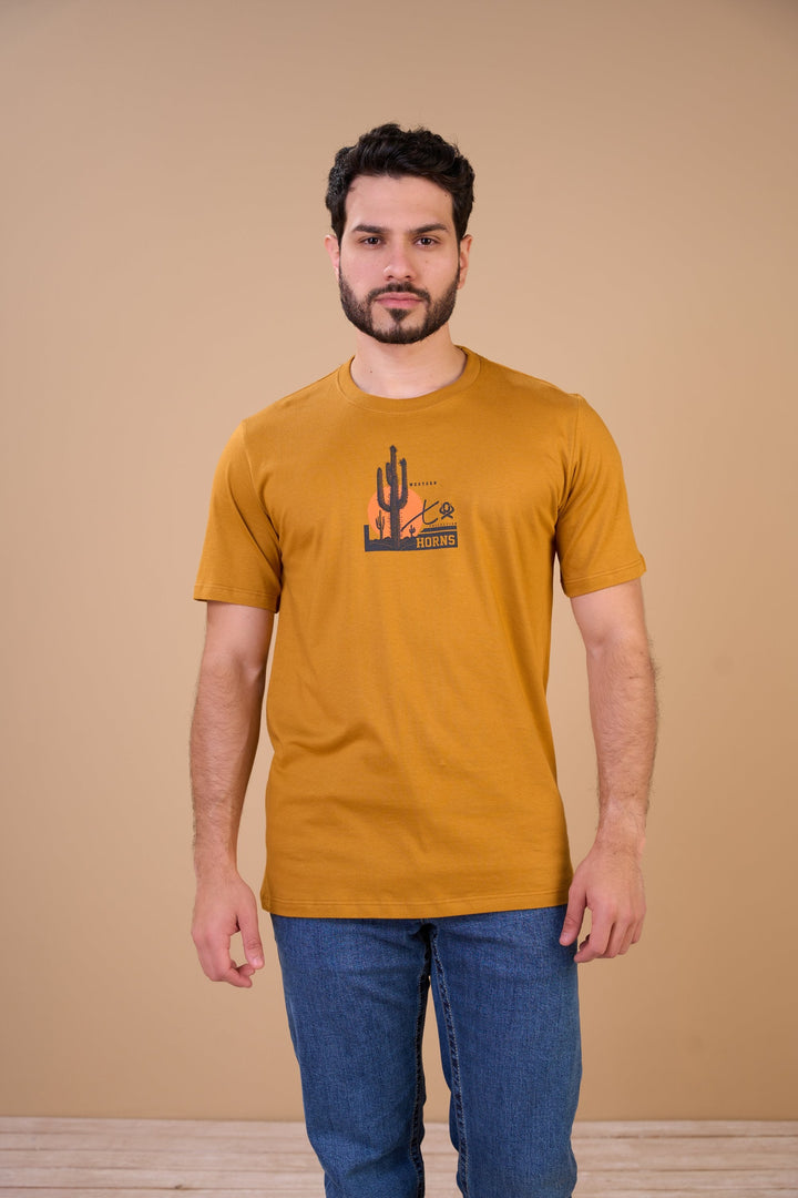 Translation missing: en.Camiseta Masculina Cactus Collection Caramelo Ox Horns Ref 1929