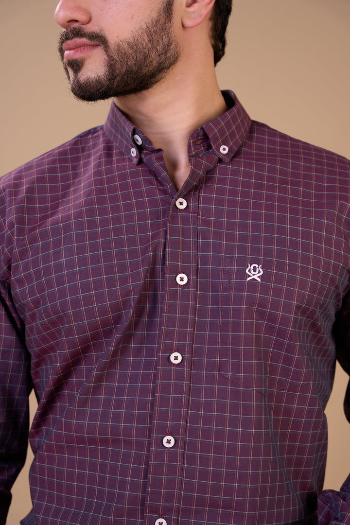 Translation missing: en.Camisa Masculina ML Xadrez Ox Horns Ref 9515