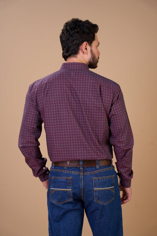 Translation missing: en.Camisa Masculina ML Xadrez Ox Horns Ref 9515