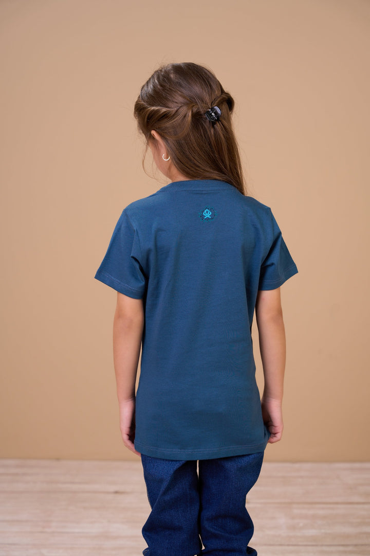 Translation missing: en.T-shirt Infantil Feminina American Boots Space Petróleo Ox Horns Ref 5360