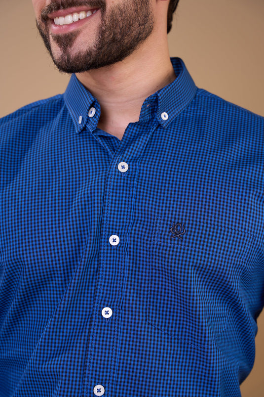 Translation missing: en.Camisa Masculina ML Xadrez Ox Horns Ref 9514
