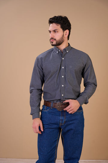 Translation missing: en.Camisa Masculina ML Xadrez Ox Horns Ref 9522