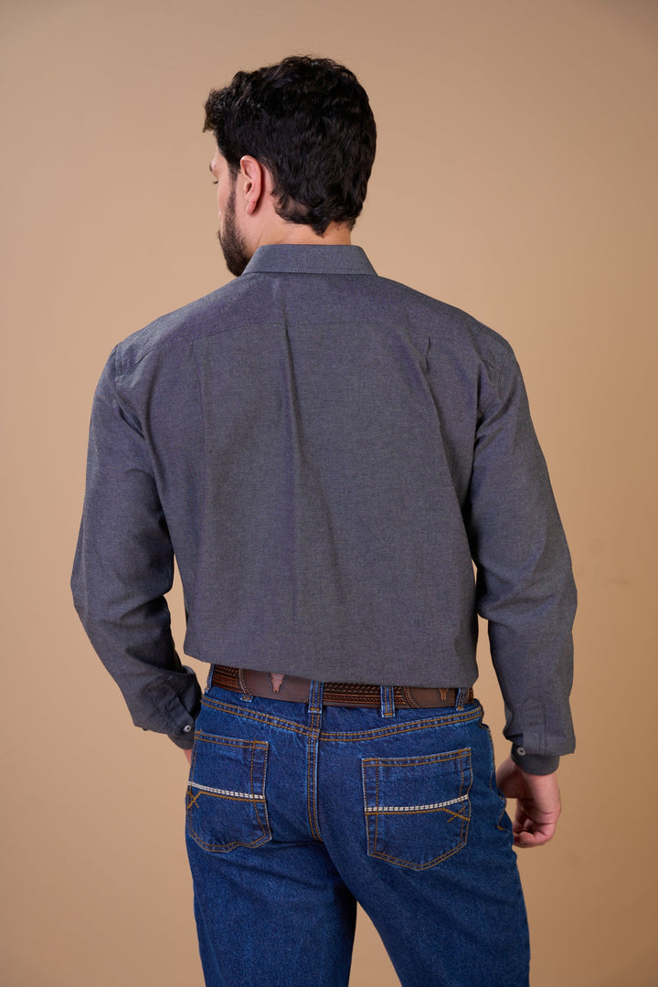 Translation missing: en.Camisa Masculina ML Xadrez Ox Horns Ref 9522