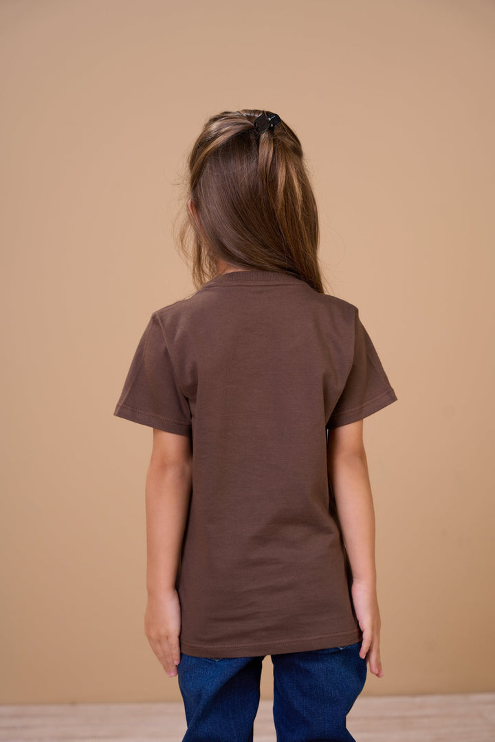 Translation missing: en.T-shirt Infantil Feminina Horse Spirit Marrom Ox Horns Ref 5365