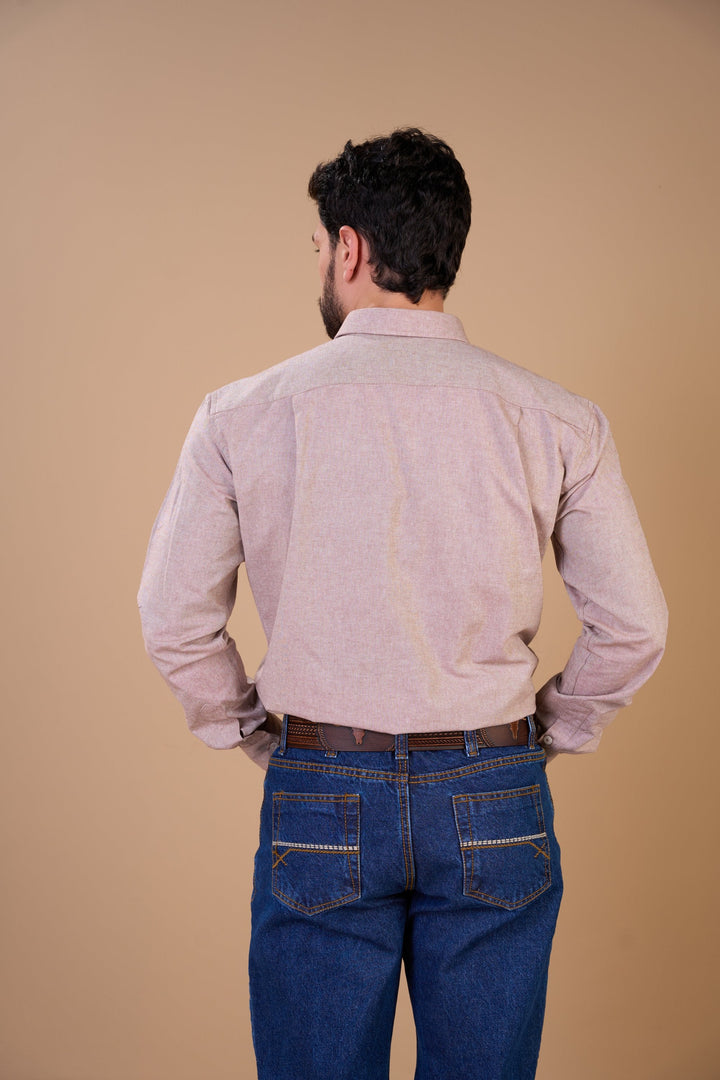 Translation missing: en.Camisa Masculina ML Xadrez Ox Horns Ref 9521