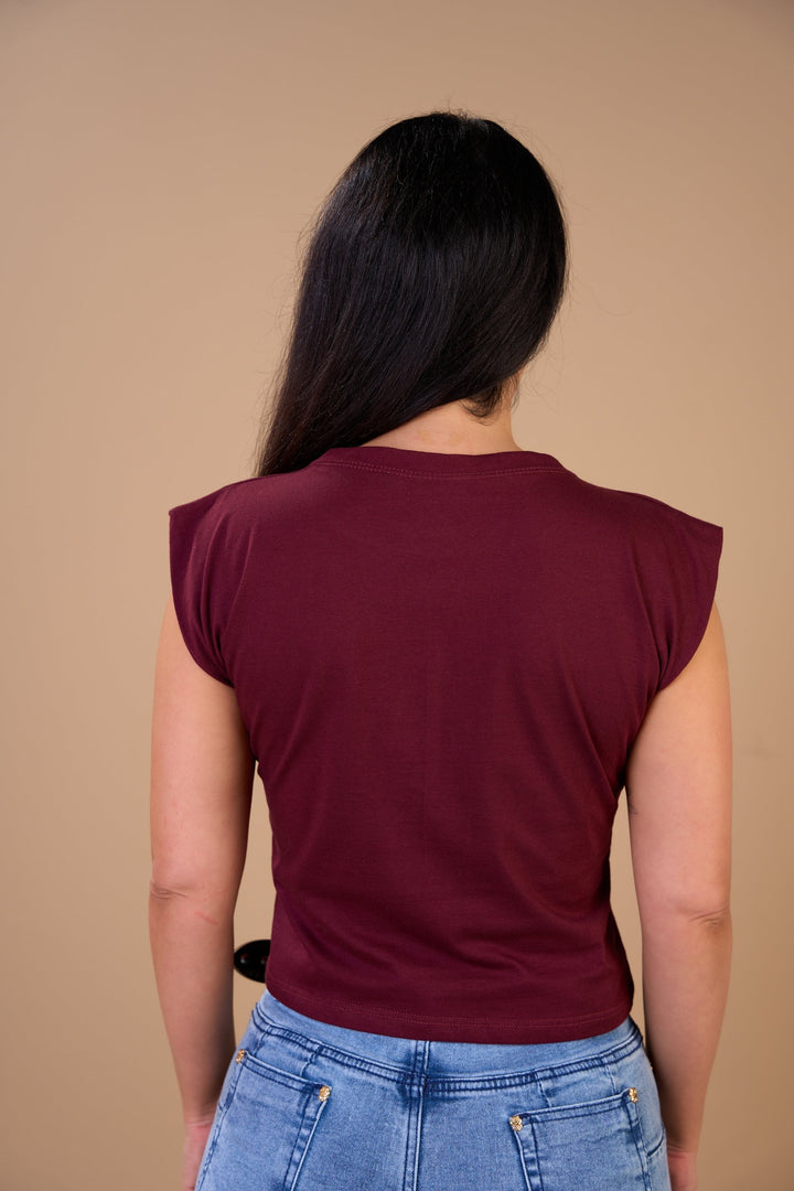 Translation missing: en.T-shirt Muscle Tee Cowgirl Spirit Vinho Ox Horns Ref 6584