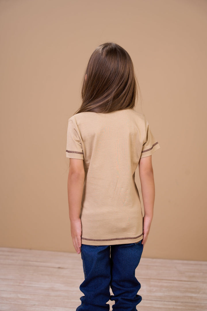 Translation missing: en.T-shirt Infantil Feminina Little Cowgirls Nude Ox Horns Ref 5366