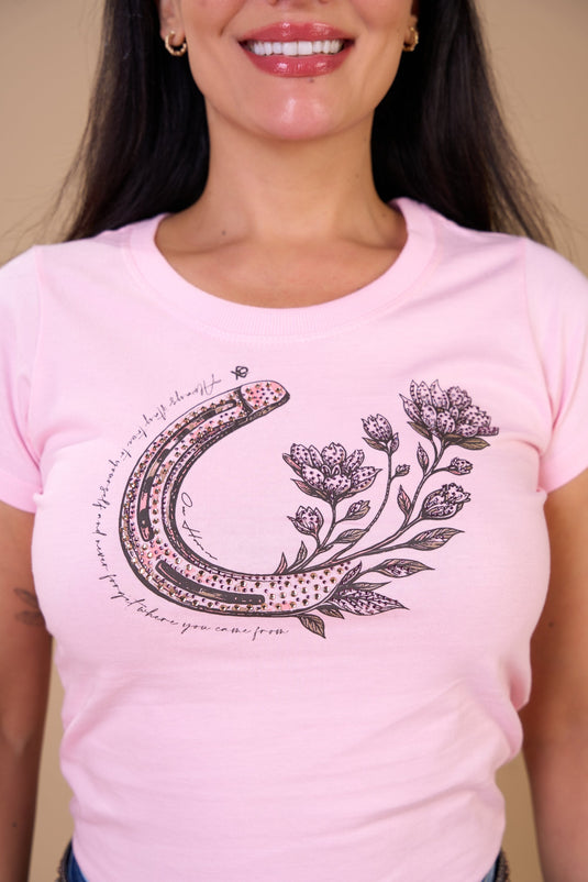 Translation missing: en.T-shirt Feminina True To Yourself Rosa Ox Horns Ref 6586