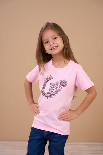 Translation missing: en.T-shirt Infantil Feminina True To Yourself Rosa Ox Horns Ref 5364