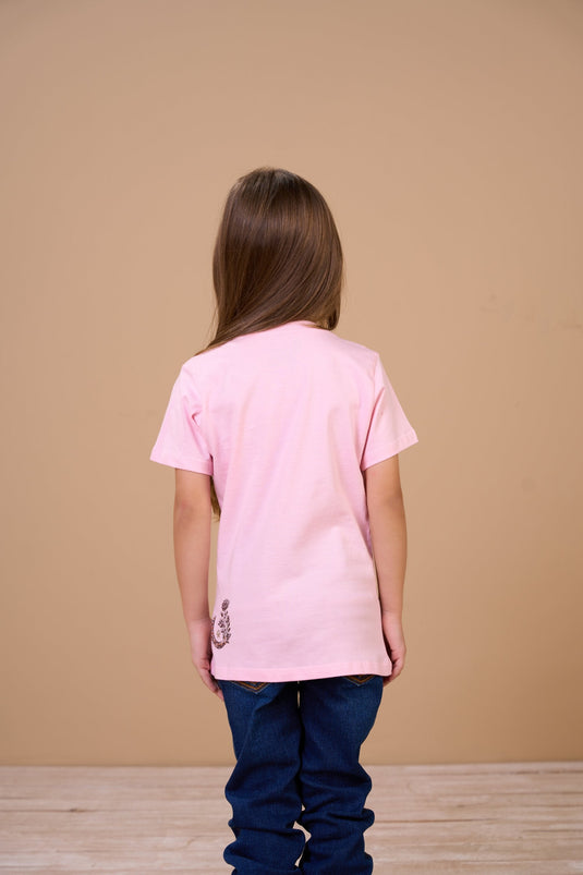 Translation missing: en.T-shirt Infantil Feminina True To Yourself Rosa Ox Horns Ref 5364