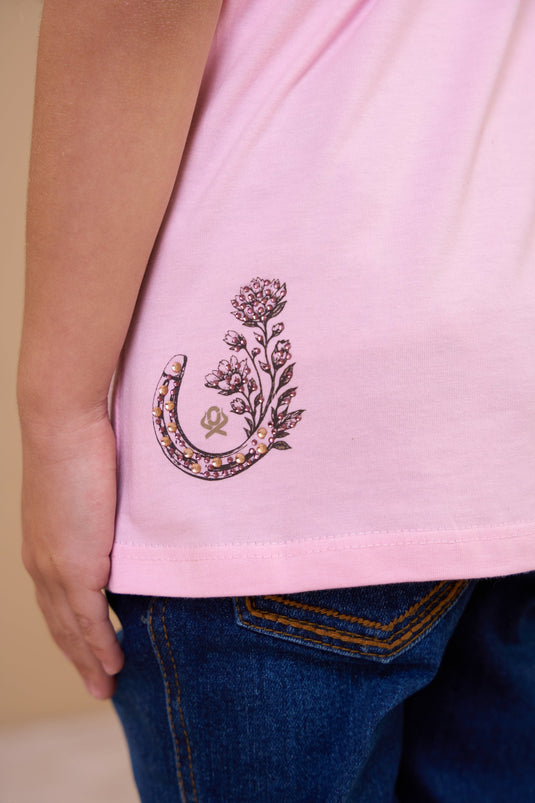 Translation missing: en.T-shirt Infantil Feminina True To Yourself Rosa Ox Horns Ref 5364