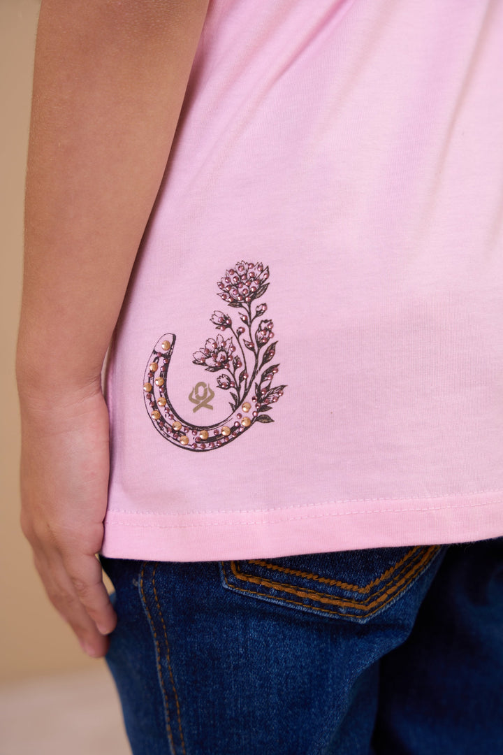 Translation missing: en.T-shirt Infantil Feminina True To Yourself Rosa Ox Horns Ref 5364