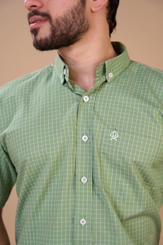 Translation missing: en.Camisa Masculina MC Xadrez Ox Horns Ref 9034