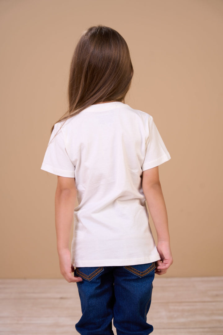 Translation missing: en.T-shirt Infantil Feminina American Horse Girls Off White Ox Horns Ref 5363