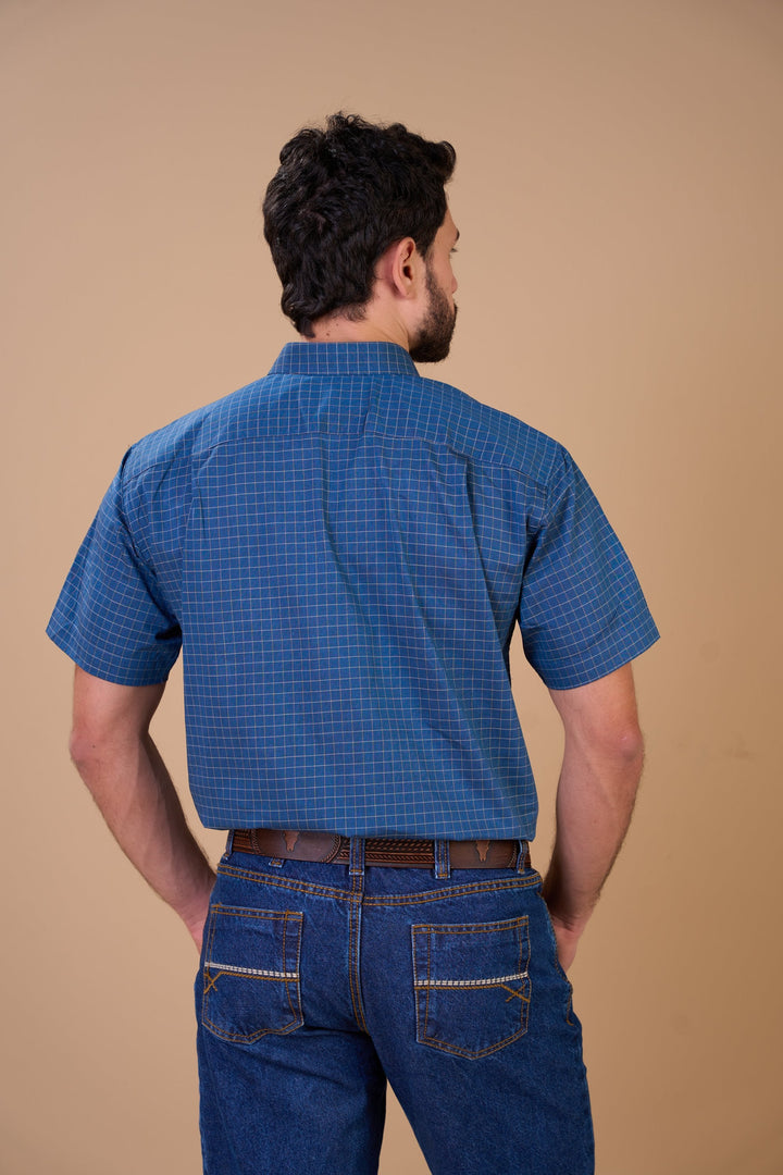 Translation missing: pt-BR.Camisa Masculina MC Xadrez Ox Horns Ref 9038