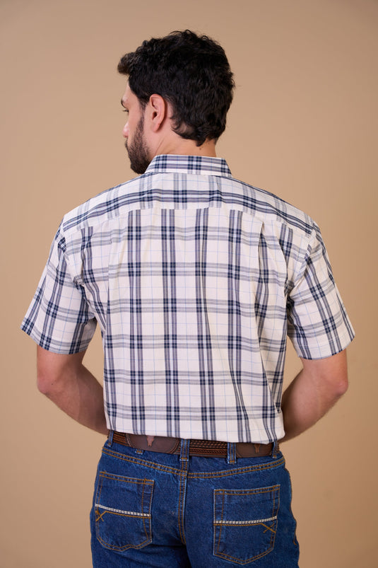 Translation missing: en.Camisa Masculina MC Xadrez Ox Horns Ref 9039