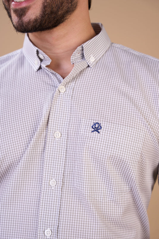 Translation missing: en.Camisa Masculina MC Xadrez Ox Horns Ref 9035